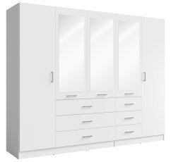 Kleiderschrank mit Spiegel Konzo 21 5D6SZ - weiß