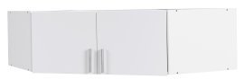 Obere Eck-Doppeltürschrank Snow 06A B - weiß