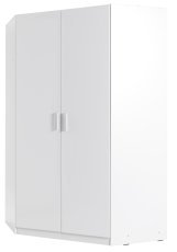 Eck-Garderobenschrank mit zwei Türen Snow 06 B - weiß