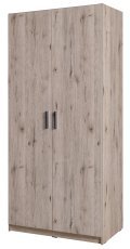 Kleiderschrank mit zwei Türen Snow 02 B - Eiche Wellington
