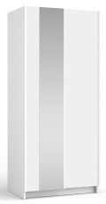 Kleiderschrank mit Schiebetüren mit Spiegel Sofia 06 - weiß