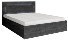 Bett Togo 52 - 180x200 cm - Esche Portland schwarz