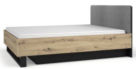 Klappbett Uppsala 81 B - 160x200 cm - schwarz Graphit/Eiche Artisan