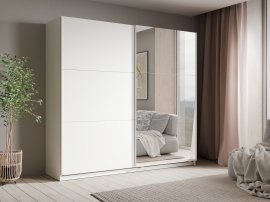 Kleiderschrank mit Schiebetüren Luxora 220 cm – Weiß
