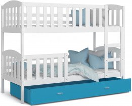 Weiß mit blauer Schublade