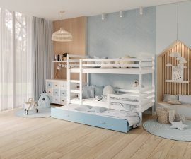 Kojenbett Jacek 3 MDF mit zusätzlichem Bett - 90x200 cm