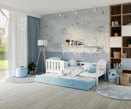 Bett mit zusätzlichem Bett Kubus P2 MDF - 80x190 cm