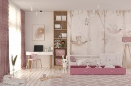 Bett Kubus P Farbe - 80x190 cm