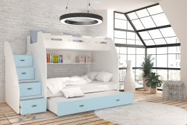 Etagenbett Zuzia 3 mit zusätzlichem Bett - 120x200 cm