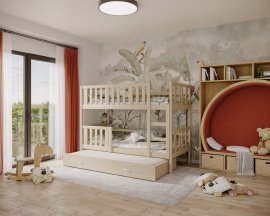 Etagenbett Nemo 3 mit Zusatzbett - 80x190 cm