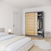 AJK Meble - Kleiderschrank mit Schiebetüren Denver – 160 cm