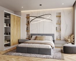 AJK Meble - Kleiderschrank Denver mit Schiebetüren – 200 cm