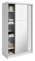 AJK Meble - Kleiderschrank Denver mit Schiebetüren und Spiegel – 120 cm