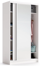 Kleiderschrank Denver mit Schiebetüren und Spiegel – 120 cm