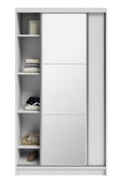 AJK Meble - Kleiderschrank Denver mit Schiebetüren und Spiegel – 120 cm