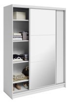 AJK Meble - Kleiderschrank Denver mit Schiebetüren und Spiegel – 160 cm