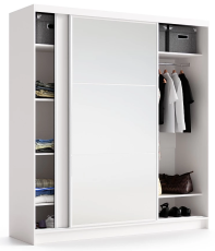 Kleiderschrank Denver mit Schwebetüren und Spiegel – 200 cm