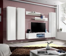 Multimedia-TV-Regal FLY P1 310 cm LED - weiß