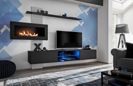 TV-Element mit Elektrokamin Flame B