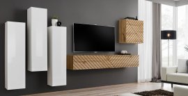 Regal für das Wohnzimmer Switch III - Eiche Wotan/Weiß