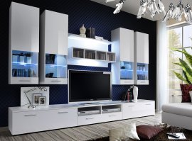 Regal für das Wohnzimmer Dorade 300 cm LED - weiß