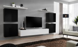 Regal für das Wohnzimmer Switch IV 320 cm - schwarz/weiß
