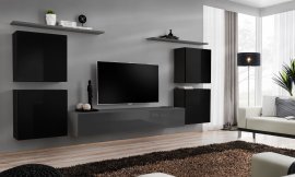 Regal für Wohnzimmer Switch IV 320 cm - schwarz/Graphit