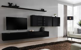 Regal für das Wohnzimmer Switch VII 340 cm - schwarz