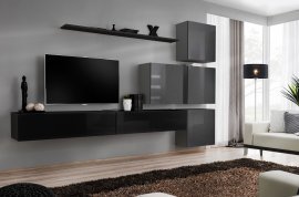 Regal für das Wohnzimmer Switch IX 310 cm - schwarz/grafit