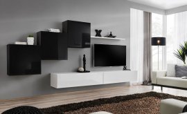 Regal für das Wohnzimmer Switch X 330 cm - schwarz/weiß