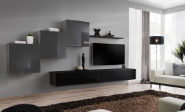 Regal für das Wohnzimmer Switch X 330 cm - Graphit/Schwarz