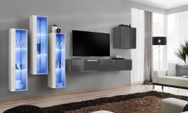 Regal für das Wohnzimmer Switch XIII 330 cm LED - weiß/grafit