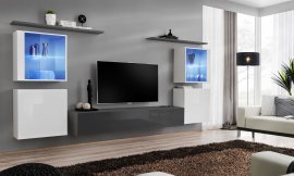 Regal für das Wohnzimmer Switch XIV 320 cm LED - Weiß/Graphit