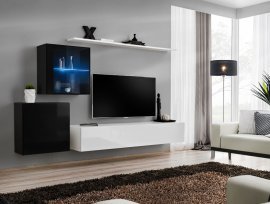 Regal für das Wohnzimmer Switch XV 250 cm LED - schwarz/weiß