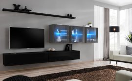 Regal für das Wohnzimmer Switch XVII 340 cm LED - schwarz/graphit