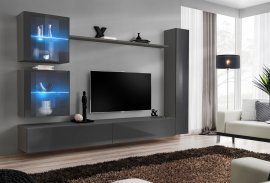 Regal für Wohnzimmer Switch XVIII 280 cm LED - Graphit