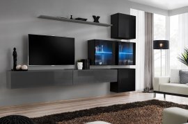 Regal für das Wohnzimmer Switch XIX 310 cm LED - graphite/schwarz