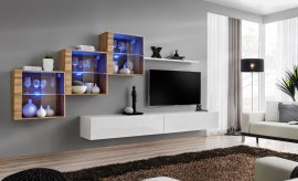 Regal für das Wohnzimmer Switch XX 310 cm LED - Wotan/weiß