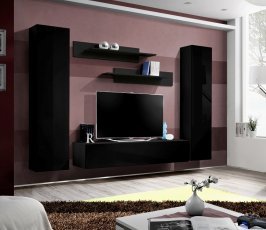 Regal für das Wohnzimmer FLY A1 260 cm - schwarz