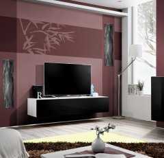 Regal für das Wohnzimmer FLY 30 - weiß/schwarz