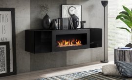 Kommode mit Kamin FLY SBK - schwarz