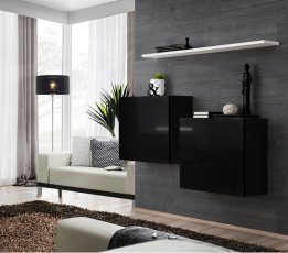Regal für das Wohnzimmer Switch SB I - schwarz/weiß