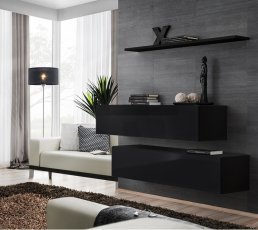 Regal für das Wohnzimmer Switch SB II - schwarz