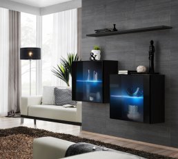 Regal für das Wohnzimmer Switch SB III LED - schwarz