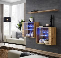 Regal für das Wohnzimmer Switch SB III LED - Wotan Eiche