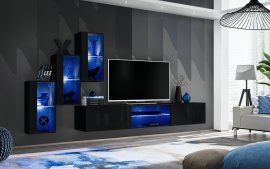 Regal für das Wohnzimmer Switch XXII 240 cm LED - schwarz