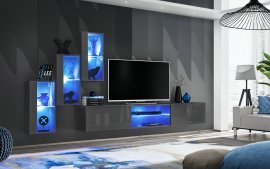 Regal für das Wohnzimmer Switch XXII 240 cm LED - Graphit