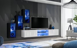 Regal für das Wohnzimmer Switch XXII 240 cm LED - schwarz/weiß