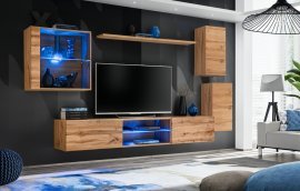 Regal für das Wohnzimmer Switch XXIII 250 cm LED - Wotan Eiche