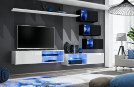 Regal für das Wohnzimmer Switch XXIV 260 cm LED - weiß/schwarz